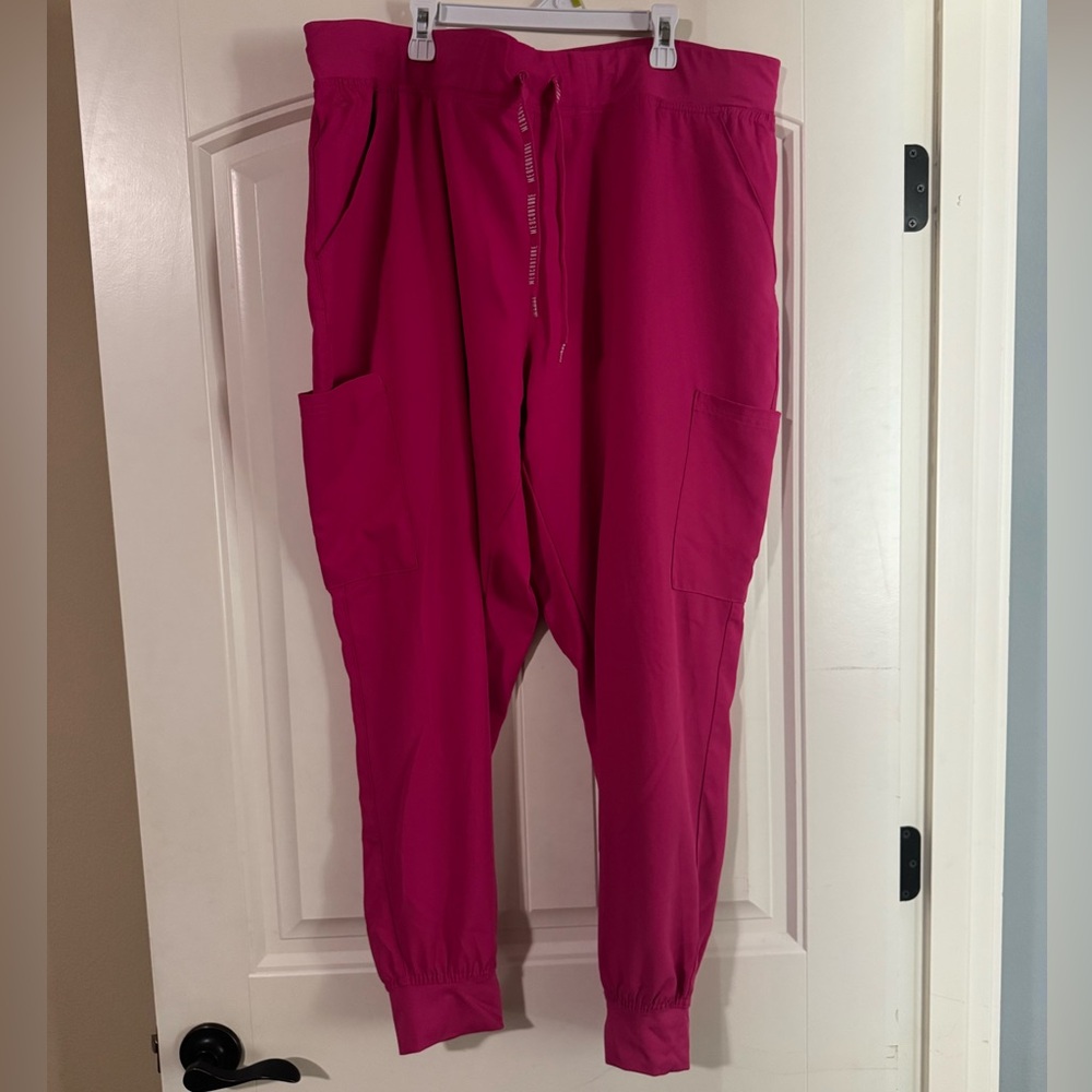 Med Couture Bright Pink Scrub Pants
